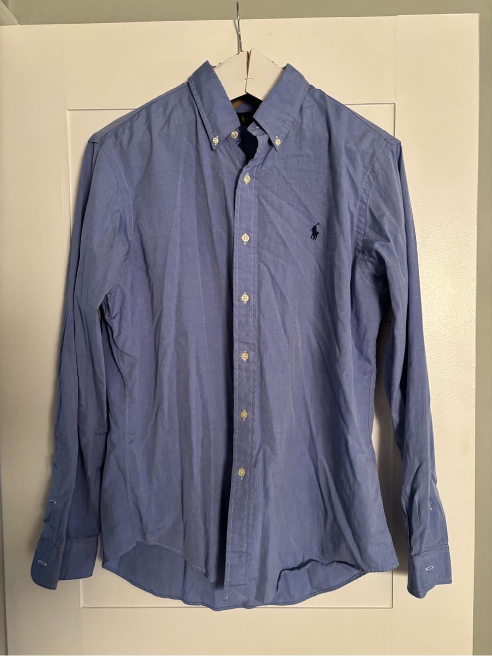 Men’s Ralph Lauren 100% cotton light blue lightweight button down large
